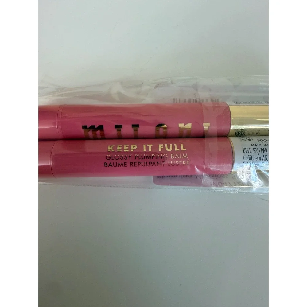 Milani Keep It Full Glossy Plumping Balm Womens 2pk #120 Ribbon Pink NEW NWT
